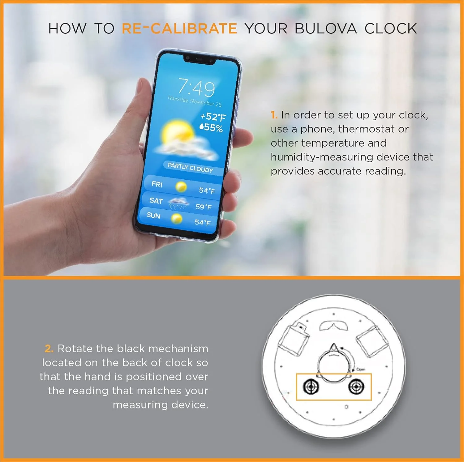 ساعت دیواری هواشناسی بولوا مدل C4813، 18 اینچ، مشکی ساعت دیواری هواشناسی بولوا مدل C4813، 18 اینچ، مشکی
