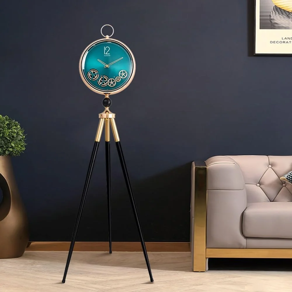 ساعت ایستاده Hhmmei2024-23، ساعت زمینی برای اتاق نشیمن، ساعت عمودی مدرن مینیمالیستی، نور لوکس، فضای خلاقانه جدید، برای دکوراسیون منزل