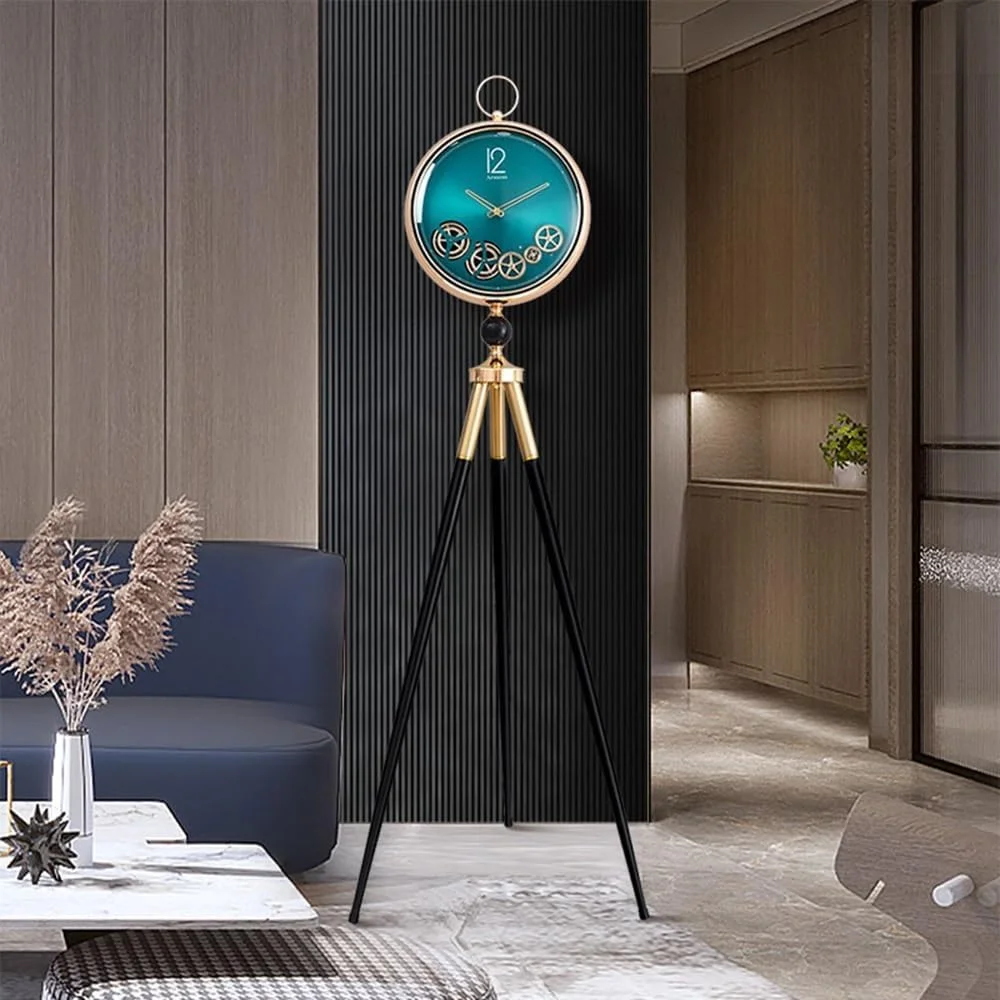 ساعت ایستاده Hhmmei2024-23، ساعت زمینی برای اتاق نشیمن، ساعت عمودی مدرن مینیمالیستی، نور لوکس، فضای خلاقانه جدید، برای دکوراسیون منزل