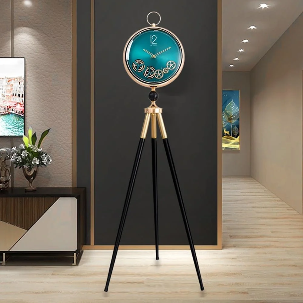 ساعت ایستاده Hhmmei2024-23، ساعت زمینی برای اتاق نشیمن، ساعت عمودی مدرن مینیمالیستی، نور لوکس، فضای خلاقانه جدید، برای دکوراسیون منزل