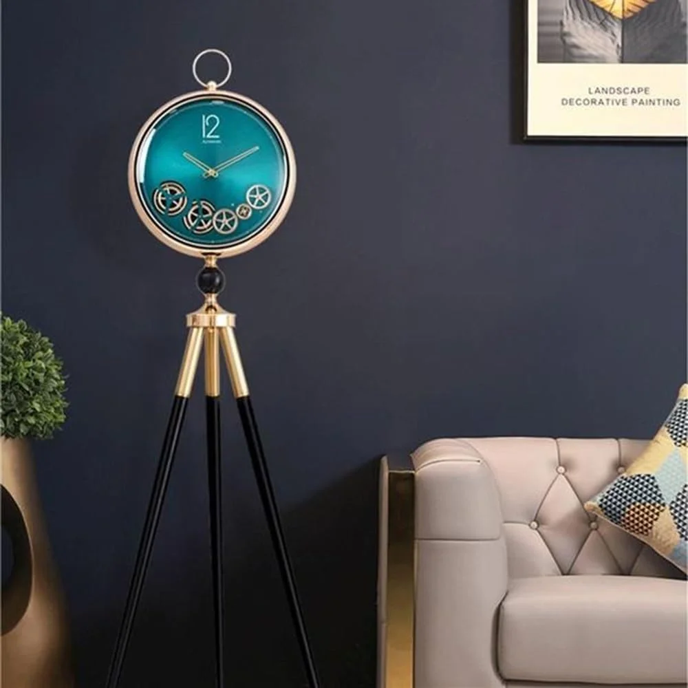 ساعت ایستاده Hhmmei2024-23، ساعت زمینی برای اتاق نشیمن، ساعت عمودی مدرن مینیمالیستی، نور لوکس، فضای خلاقانه جدید، برای دکوراسیون منزل