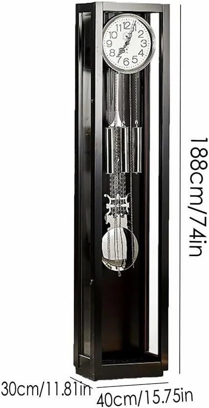 ساعت ایستاده Hhmmei2024-23 برای اتاق نشیمن، ساعت اروپایی، بی صدا، خلاقانه، برای باغ، دکوراسیون منزل