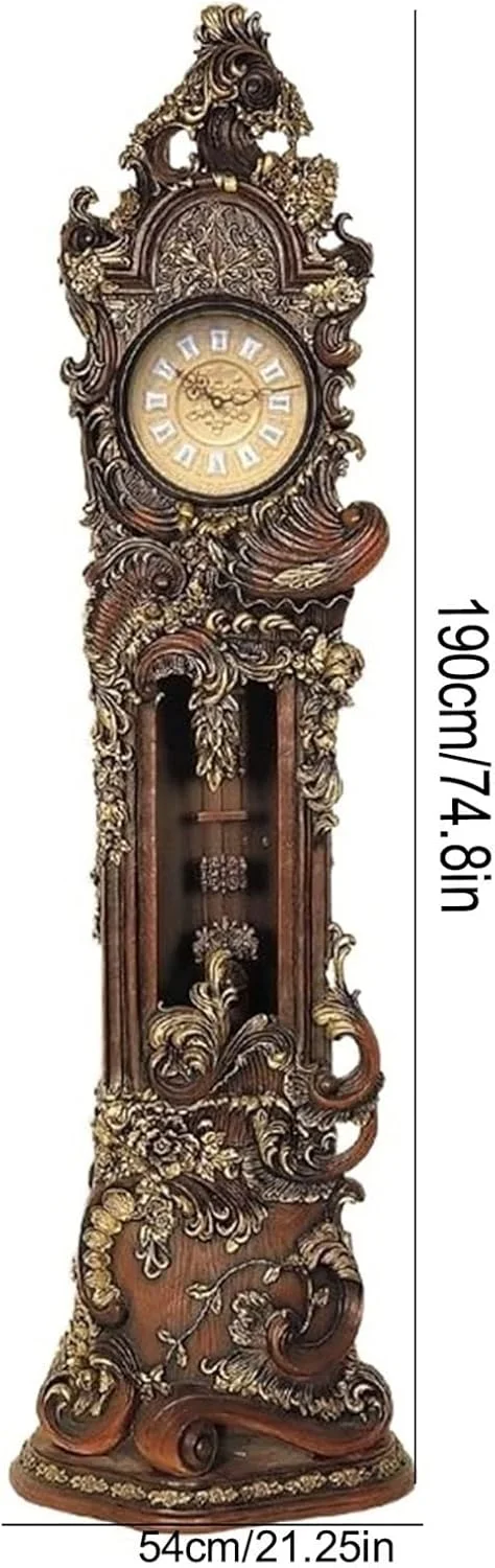 ساعت ایستاده Hhmmei2024-23، ساعت رزینی دست ساز، با زنگ در، دکوراسیون منزل، دکوراسیون خانه