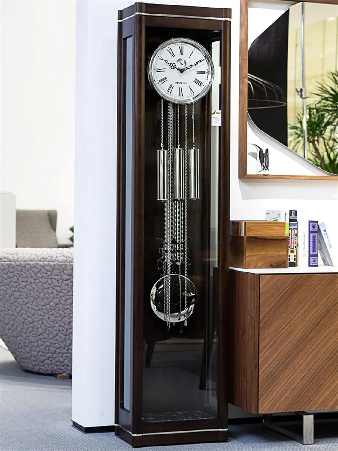 ساعت ایستاده Hhmmei2024-23، ساعت ایستاده رترو برای اتاق نشیمن، ساعت رومیزی مکانیکی مدرن، ساده و شیک برای دکوراسیون منزل
