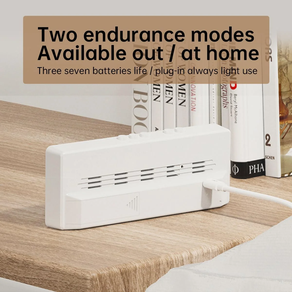ساعت زنگ دار دیجیتال ECVV، ساعت آینه ای با نمایشگر LED، ساعت زنگ دار دوگانه با کنترل صدا، ساعت الکترونیکی مدرن برای اتاق خواب، اتاق نشیمن، دفتر کار با باتری/کابل USB (سفید)