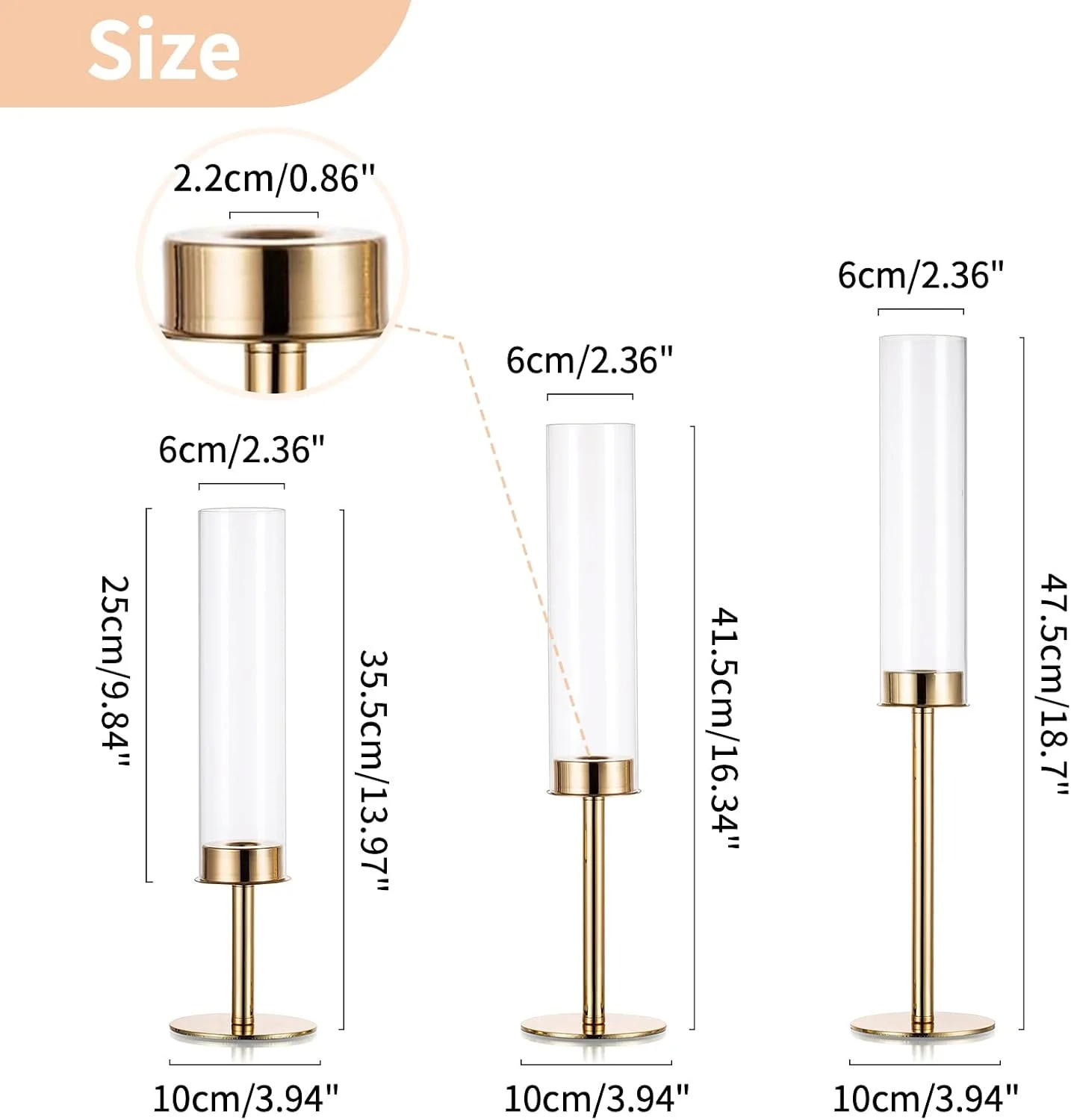 جاشمعی های نوپتیو، جاشمعی شیشه ای شفاف مدل Hurricane، بسته 18 عددی، جاشمعی مناسب شمع های مخروطی و باریک، جاشمعی بلند برای شومینه، جشن سالگرد، دکوراسیون هتل و عروسی جاشمعی های نوپتیو، جاشمعی شیشه ای شفاف مدل Hurricane، بسته 18 عددی، جاشمعی مناسب شمع های مخروطی و باریک، جاشمعی بلند برای شومینه، جشن سالگرد، دکوراسیون هتل و عروسی