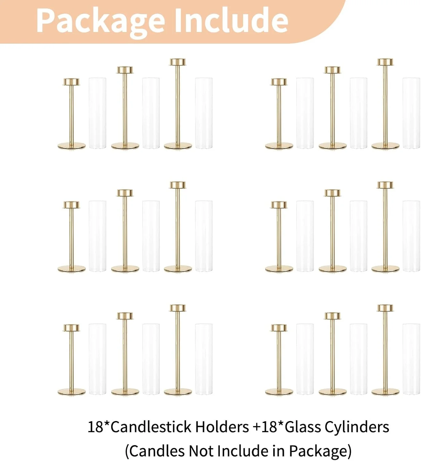 جاشمعی گردباد NUPTIO - 60 سانتی متر و 55 سانتی متر و 50 سانتی متر طلایی شمعدان شیشه ای استوانه ای بلند دکوری میز عروسی دکوری مهمانی فلزی 18 عددی جاشمعی گردباد NUPTIO - 60 سانتی متر و 55 سانتی متر و 50 سانتی متر طلایی شمعدان شیشه ای استوانه ای بلند دکوری میز عروسی دکوری مهمانی فلزی 18 عددی