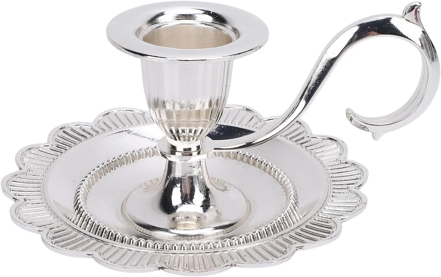 جاشمعی عتیقه، جاشمعی دستی آلیاژ روی به سبک اروپایی رترو، پایه شمعدان رومیزی | جاشمعی آنتیک | جاشمعی تکی برای خانه (نقره ای) جاشمعی عتیقه، جاشمعی دستی آلیاژ روی به سبک اروپایی رترو، پایه شمعدان رومیزی | جاشمعی آنتیک | جاشمعی تکی برای خانه (نقره ای)