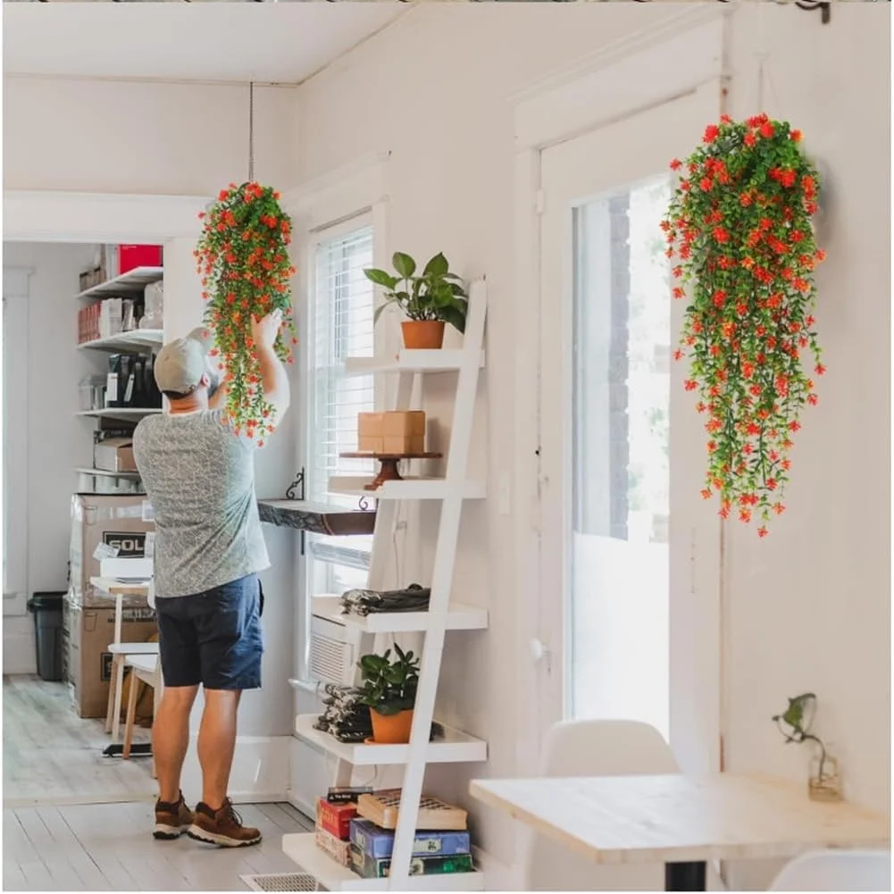 دویند 2 عدد گیاه مصنوعی آویزان اکالیپتوس، قرمز، 77 سانتی متر طول x 15 سانتی متر عرض، سبک مدرن روستایی، مقاوم در برابر اشعه ماوراء بنفش، گیاهان مصنوعی داخلی/خارجی برای مهمانی باغ خانه اتاق خواب دویند 2 عدد گیاه مصنوعی آویزان اکالیپتوس، قرمز، 77 سانتی متر طول x 15 سانتی متر عرض، سبک مدرن روستایی، مقاوم در برابر اشعه ماوراء بنفش، گیاهان مصنوعی داخلی/خارجی برای مهمانی باغ خانه اتاق خواب