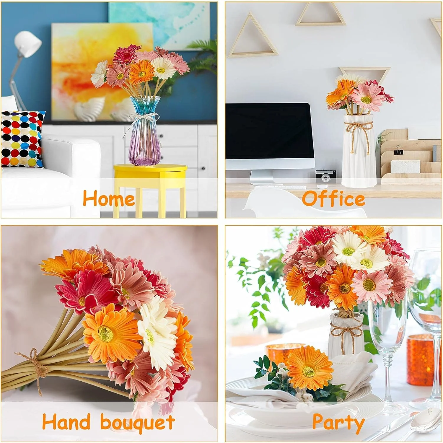 گل مصنوعی گل داوودی KASTWAVE، گل ژربرا، سبک INS، دکوراسیون منزل عروسی، گل مصنوعی (سفید، صورتی، زرد، نارنجی، رز، مرجانی، 12 عدد) گل مصنوعی گل داوودی KASTWAVE، گل ژربرا، سبک INS، دکوراسیون منزل عروسی، گل مصنوعی (سفید، صورتی، زرد، نارنجی، رز، مرجانی، 12 عدد)
