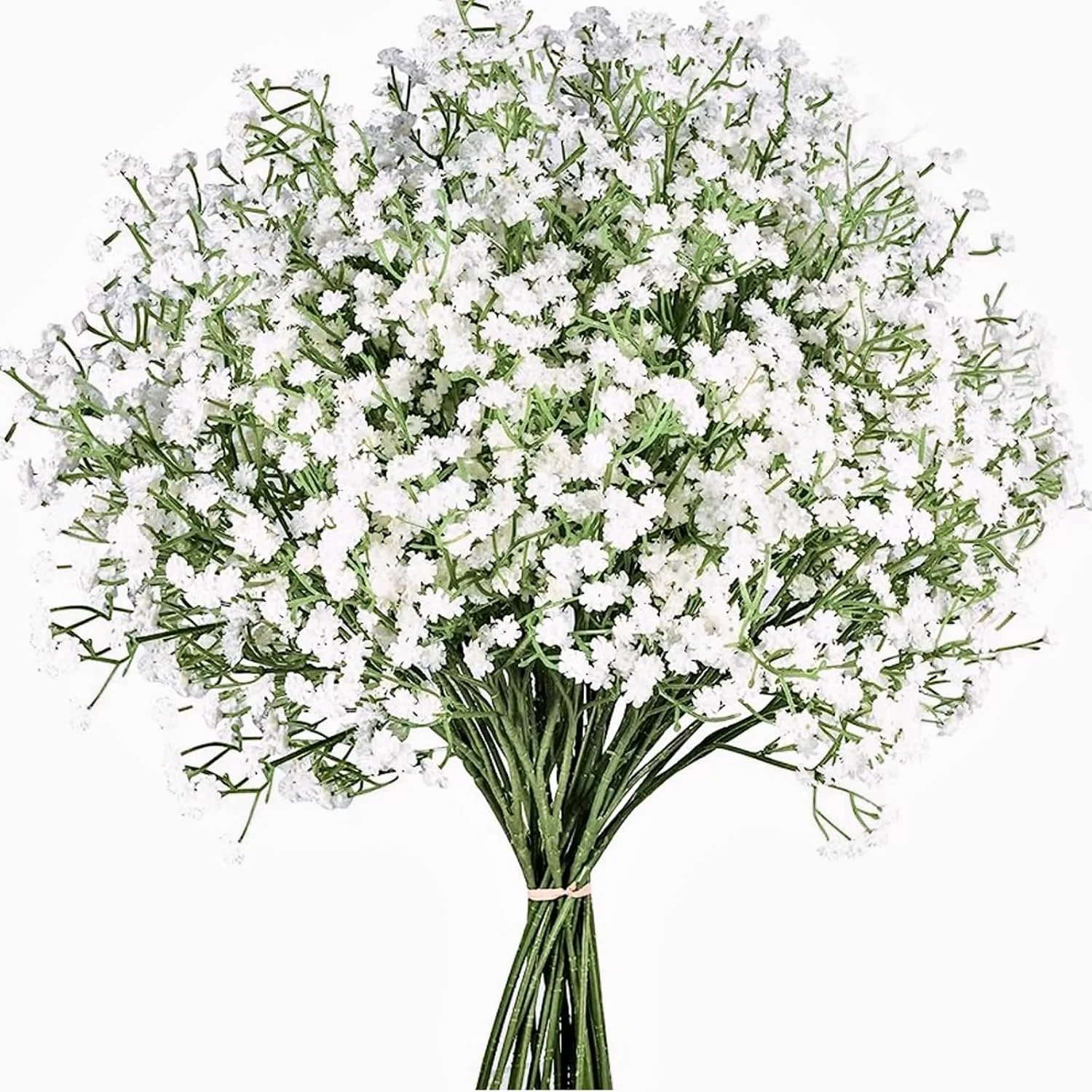 LYLYFAN 12 شاخه گل مصنوعی نفس کودک، گل های لمسی واقعی ژیپسوفیلا برای تزئین مهمانی عروسی، خانه و باغ