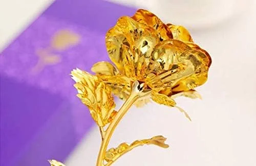 گل رز طلای 24 عیار، رز بزرگ با جعبه هدیه گل رز طلای 24 عیار، رز بزرگ با جعبه هدیه