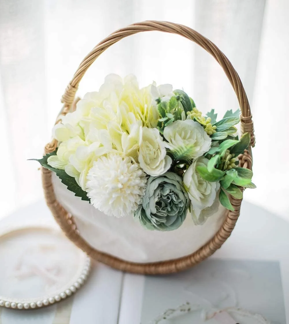 گل های مصنوعی SYOSI با گلدان، دسته گل رز مصنوعی برای تزئین میز، گل مصنوعی هورتانسیا برای تزئین میز اتاق نشیمن، اتاق خواب، مهمانی عروسی (سفید) گل های مصنوعی SYOSI با گلدان، دسته گل رز مصنوعی برای تزئین میز، گل مصنوعی هورتانسیا برای تزئین میز اتاق نشیمن، اتاق خواب، مهمانی عروسی (سفید)