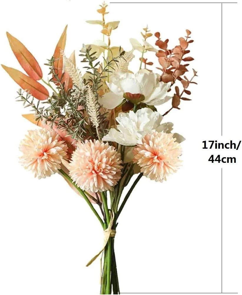 گل های مصنوعی یلیکیت، گل های مصنوعی، گل های تزئینی، گل های ابریشمی ادریسی برای دسته گل عروسی باغ خانه (شامپاین)