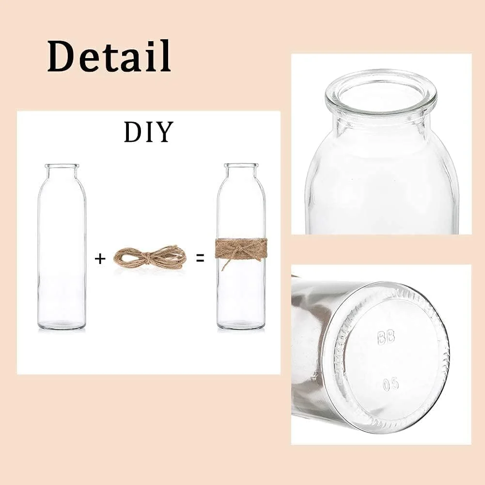 ست گلدان شیشه ای 5 عددی، گلدان گل شیشه ای شفاف با طراحی طنابی و اشکال منحصر به فرد متفاوت برای دکوراسیون منزل، پذیرایی عروسی، جشن عروس، مهمانی سالگرد ست گلدان شیشه ای 5 عددی، گلدان گل شیشه ای شفاف با طراحی طنابی و اشکال منحصر به فرد متفاوت برای دکوراسیون منزل، پذیرایی عروسی، جشن عروس، مهمانی سالگرد