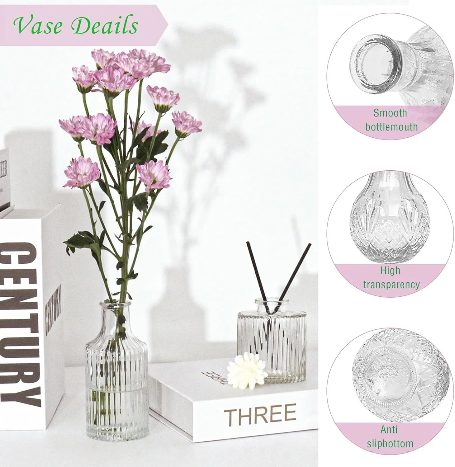 ست گلدان شیشه ای کوچک 36 عددی - گلدان های کوچک برای گل، گلدان های شفاف به صورت عمده برای تزئین میز مهمانی عروسی گل و دکوراسیون منزل (شفاف) ست گلدان شیشه ای کوچک 36 عددی - گلدان های کوچک برای گل، گلدان های شفاف به صورت عمده برای تزئین میز مهمانی عروسی گل و دکوراسیون منزل (شفاف)