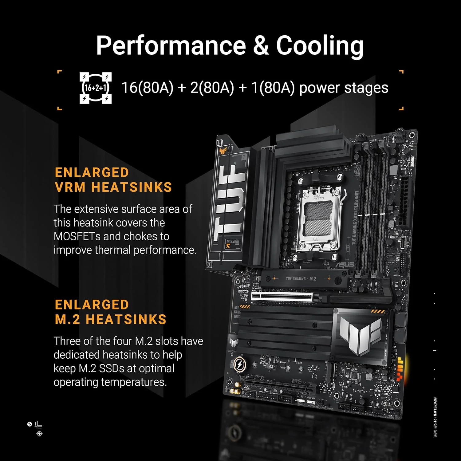 مادربرد گیمینگ ایسوس TUF X870-PLUS WIFI AMD X870 ATX: DDR5، PCIe 5.0، اترنت 2.5 گیگابیتی، HDMI، SATA 6 گیگابیت بر ثانیه، USB، Type C، صدای فراگیر 7.1 HD، Aura Sync، رام فلش 256 مگابیتی - مشکی مادربرد گیمینگ ایسوس TUF X870-PLUS WIFI AMD X870 ATX: DDR5، PCIe 5.0، اترنت 2.5 گیگابیتی، HDMI، SATA 6 گیگابیت بر ثانیه، USB، Type C، صدای فراگیر 7.1 HD، Aura Sync، رام فلش 256 مگابیتی - مشکی