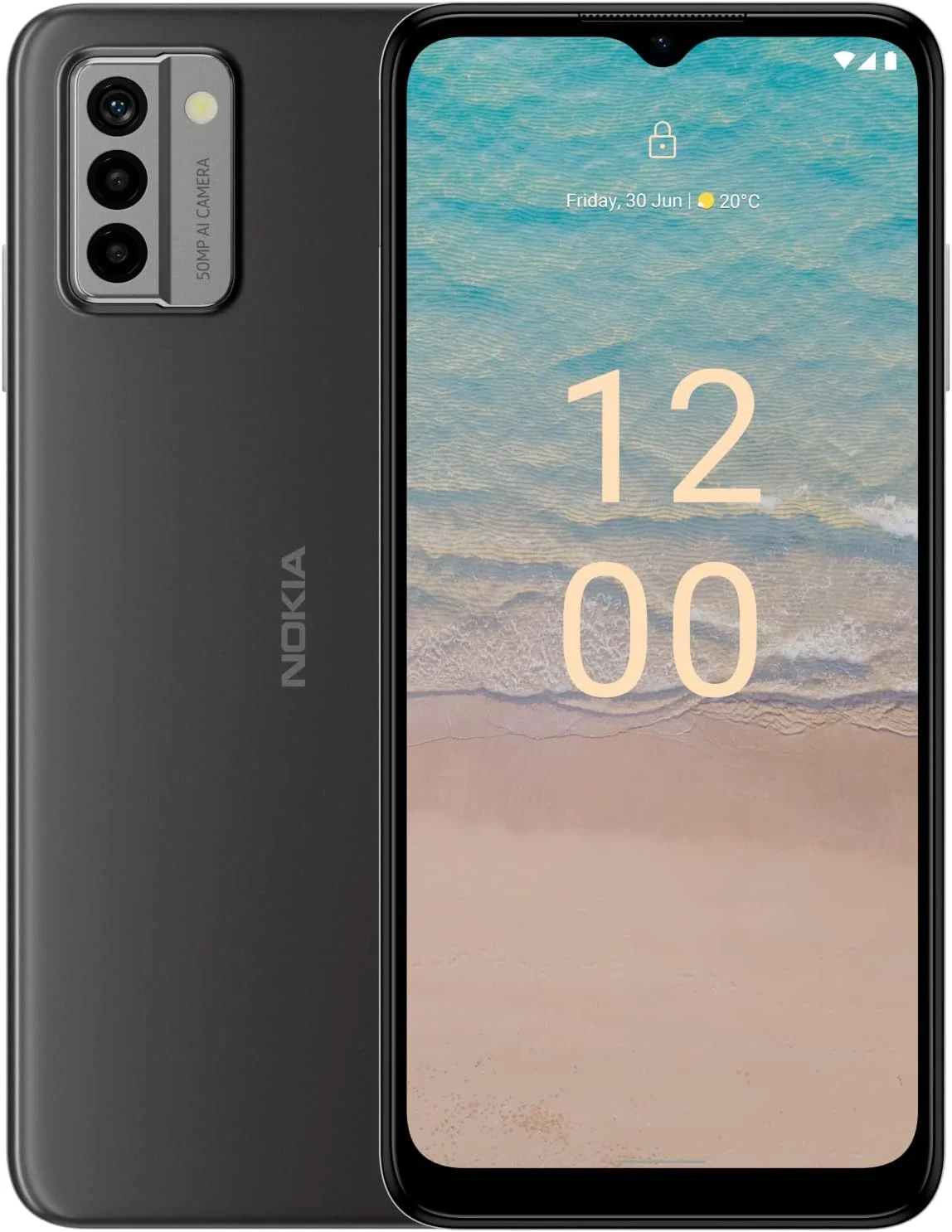 گوشی هوشمند نوکیا G22 با صفحه نمایش 6.52 اینچی HD+، دو سیم کارت، 4G، رم 6 گیگابایتی + 6 گیگابایت رم مجازی، حافظه 256 گیگابایتی، اندروید 12، دوربین 50 مگاپیکسلی AI، باتری 5050 میلی آمپر ساعتی با عمر 3 روز، 2 سال ارتقاء سیستم عامل، 3 سال به روز رسانی امنیتی ماهانه - خاکستری