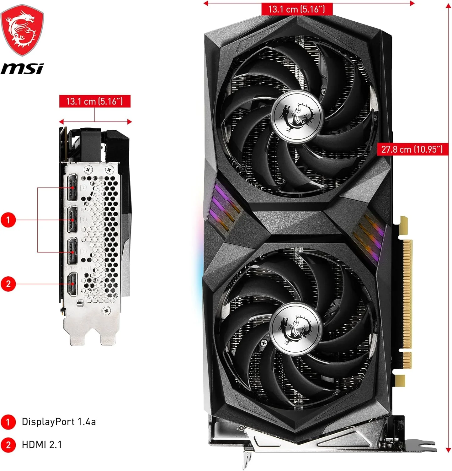 کارت گرافیک گیمینگ ام اس آی GeForce RTX 3060 Gaming X 12G - حافظه 12 گیگابایت GDDR6، فرکانس 1837 مگاهرتز، PCI Express Gen 4، رابط 192 بیتی، 3 پورت DisplayPort V 1.4a، HDMI 2.1 (پشتیبانی از 4K)