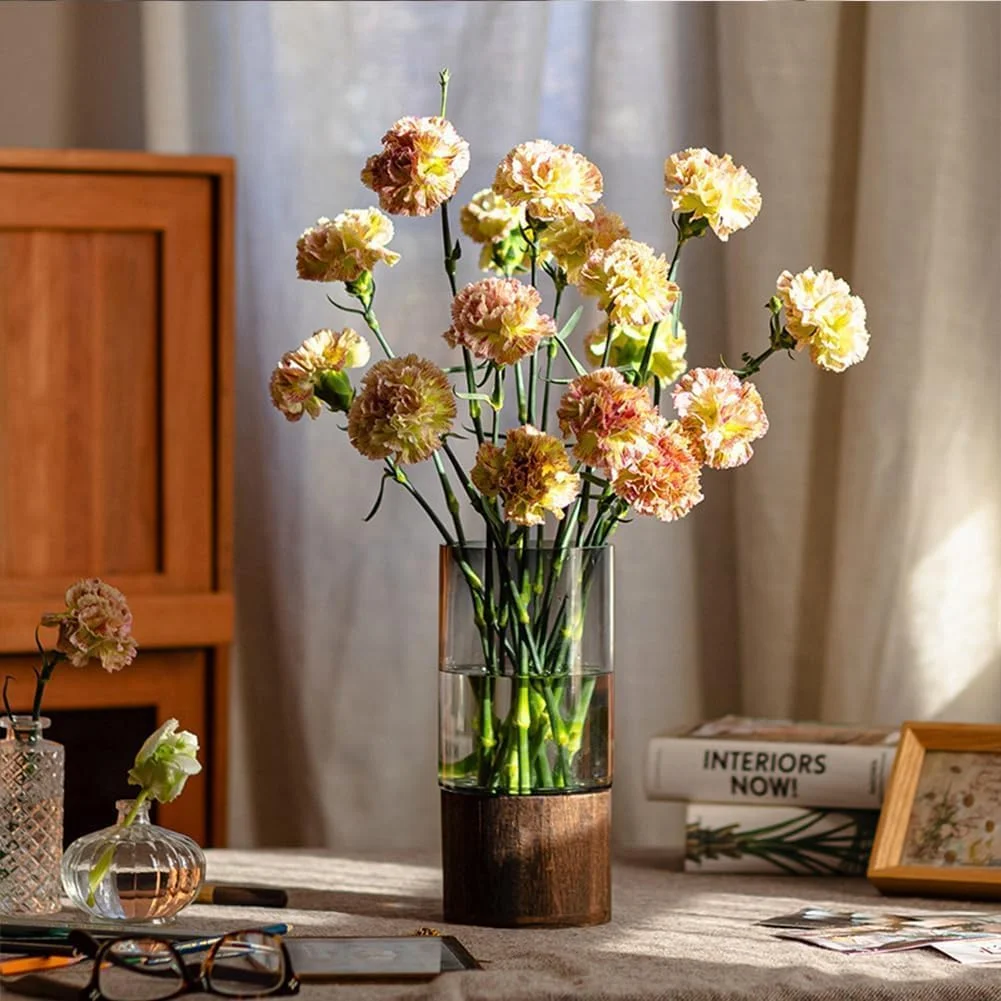 گلدان گل نیکپت، گلدان شیشه ای چوبی هنری، گلدان استوانه ای با پایه چوبی، دکوری منحصر به فرد برای خانه/اتاق خواب/دفتر کار، سبک کلاسیک روستایی برای تزیین شومینه، هدیه خانه نویی گلدان گل نیکپت، گلدان شیشه ای چوبی هنری، گلدان استوانه ای با پایه چوبی، دکوری منحصر به فرد برای خانه/اتاق خواب/دفتر کار، سبک کلاسیک روستایی برای تزیین شومینه، هدیه خانه نویی