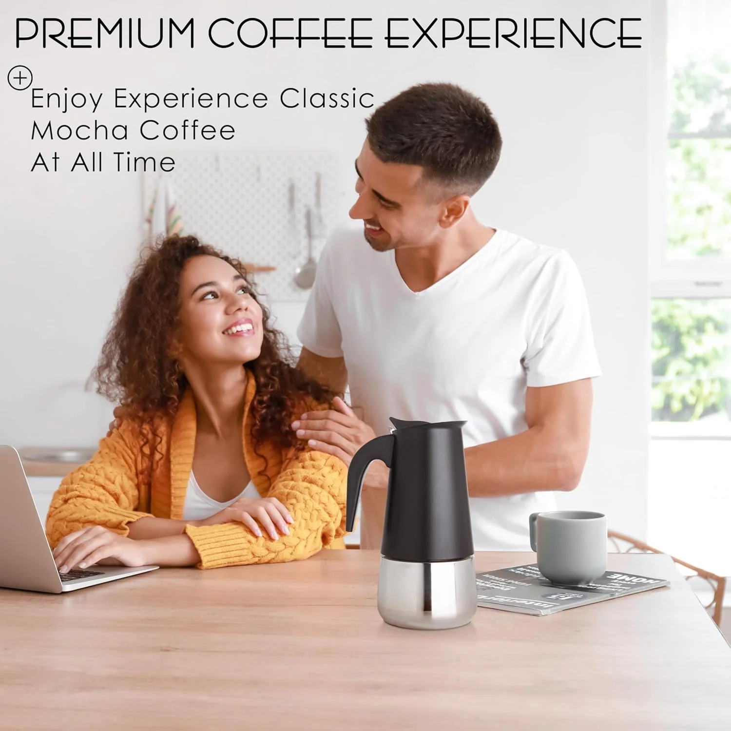 Mixpresso قهوه ساز روگازی 9 فنجانی، قهوه ساز اسپرسو، قهوه جوش موکا با طراحی قهوه ساز پرکولاتور، قهوه ساز اسپرسو روگازی استیل ضد زنگ، قهوه ساز ایتالیایی (مشکی) Mixpresso قهوه ساز روگازی 9 فنجانی، قهوه ساز اسپرسو، قهوه جوش موکا با طراحی قهوه ساز پرکولاتور، قهوه ساز اسپرسو روگازی استیل ضد زنگ، قهوه ساز ایتالیایی (مشکی)