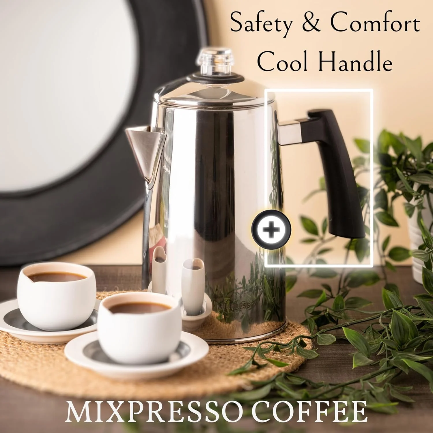قهوه ساز پرکولاتور استیل ضد زنگ Mixpresso، قهوه جوش پرکولاتور، عالی برای قهوه کمپینگ، قهوه ساز پرکولاتور استیل ضد زنگ 12 فنجانی قهوه ساز پرکولاتور استیل ضد زنگ Mixpresso، قهوه جوش پرکولاتور، عالی برای قهوه کمپینگ، قهوه ساز پرکولاتور استیل ضد زنگ 12 فنجانی