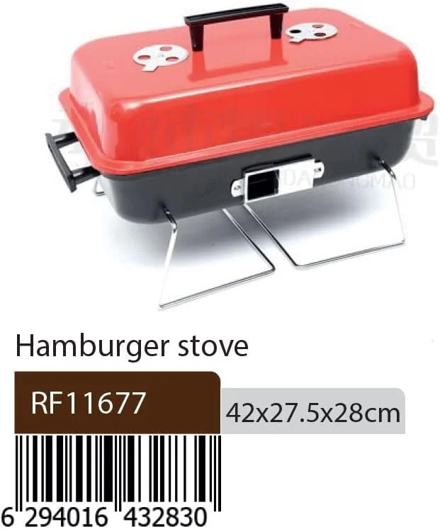 اجاق همبرگر رویال فورد - RF11677 گریل ذغالی قابل حمل با سطح پخت بزرگ مناسب برای داخل خانه، کمپینگ، پیاده روی و سایر سرگرمی های فضای باز، ساختار فولادی، قرمز اجاق همبرگر رویال فورد - RF11677 گریل ذغالی قابل حمل با سطح پخت بزرگ مناسب برای داخل خانه، کمپینگ، پیاده روی و سایر سرگرمی های فضای باز، ساختار فولادی، قرمز