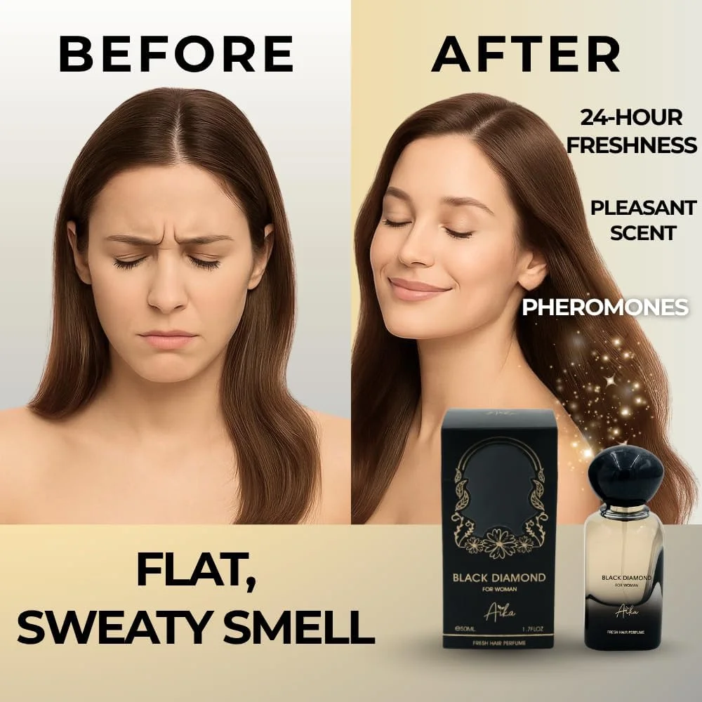 عطر زنانه آیکا بلک دایموند 50 میلی لیتر، عطر ماندگار زنانه برای بدن و مو، عطر بدون الکل زنانه با رایحه ادویه جات، چرم و عنبر با نت های شرقی جسورانه عطر زنانه آیکا بلک دایموند 50 میلی لیتر، عطر ماندگار زنانه برای بدن و مو، عطر بدون الکل زنانه با رایحه ادویه جات، چرم و عنبر با نت های شرقی جسورانه