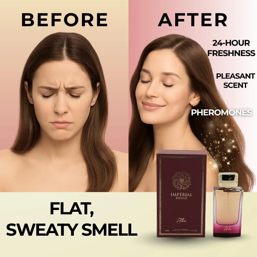عطر زنانه آیکا مدل Imperial Rouge حجم 80 میلی لیتر، عطر ماندگار برای بدن و مو، عطر بدون الکل با رایحه زعفران، گل رز و چوب عنبر، ترکیبی از رایحه گل و ادویه عطر زنانه آیکا مدل Imperial Rouge حجم 80 میلی لیتر، عطر ماندگار برای بدن و مو، عطر بدون الکل با رایحه زعفران، گل رز و چوب عنبر، ترکیبی از رایحه گل و ادویه