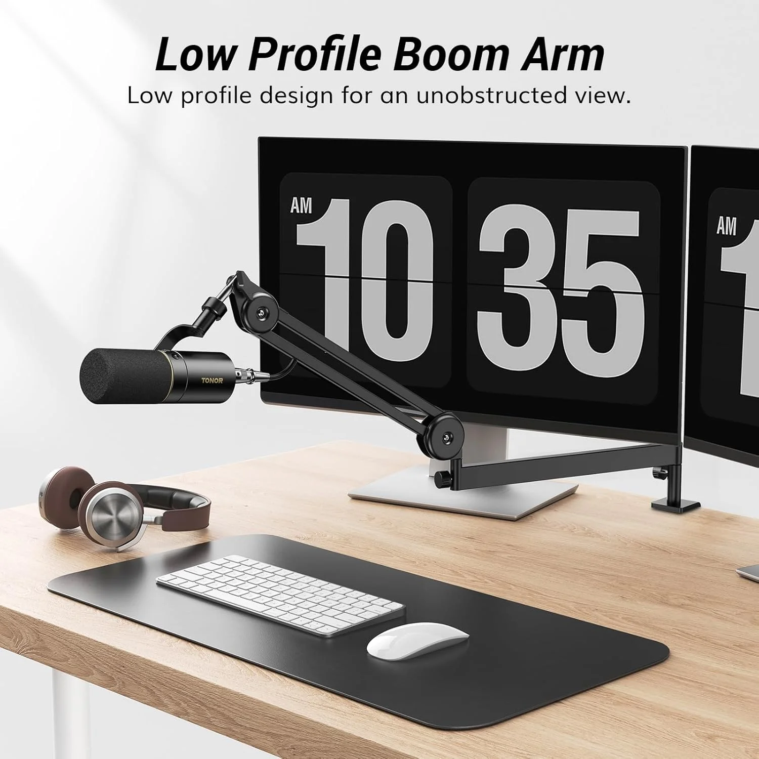 بازوی میکروفون TONOR، بازوی میکروفون کم ارتفاع، پایه میکروفون کاملاً قابل تنظیم با گیره نصب روی میز، آداپتور پیچ، مدیریت کابل، برای استریمینگ، بازی، پادکست، ضبط استودیویی، دفتر کار خانگی T40LP مشکی بازوی میکروفون TONOR، بازوی میکروفون کم ارتفاع، پایه میکروفون کاملاً قابل تنظیم با گیره نصب روی میز، آداپتور پیچ، مدیریت کابل، برای استریمینگ، بازی، پادکست، ضبط استودیویی، دفتر کار خانگی T40LP مشکی