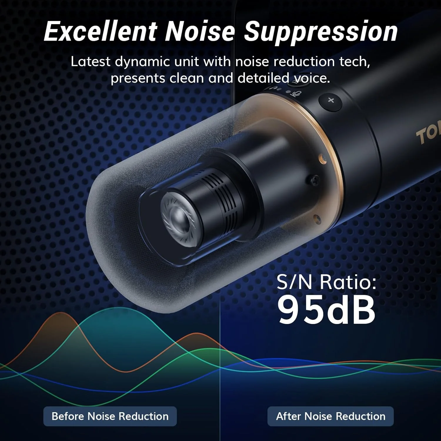 میکروفون دینامیک TONOR مدل TD520، میکروفون گیمینگ USB/XLR برای کامپیوتر، همراه با پایه رومیزی برای ضبط پادکست، پخش زنده، یوتیوب، خوانندگی، میکروفون استودیویی با دکمه قطع سریع صدا و جک هدفون میکروفون دینامیک TONOR مدل TD520، میکروفون گیمینگ USB/XLR برای کامپیوتر، همراه با پایه رومیزی برای ضبط پادکست، پخش زنده، یوتیوب، خوانندگی، میکروفون استودیویی با دکمه قطع سریع صدا و جک هدفون