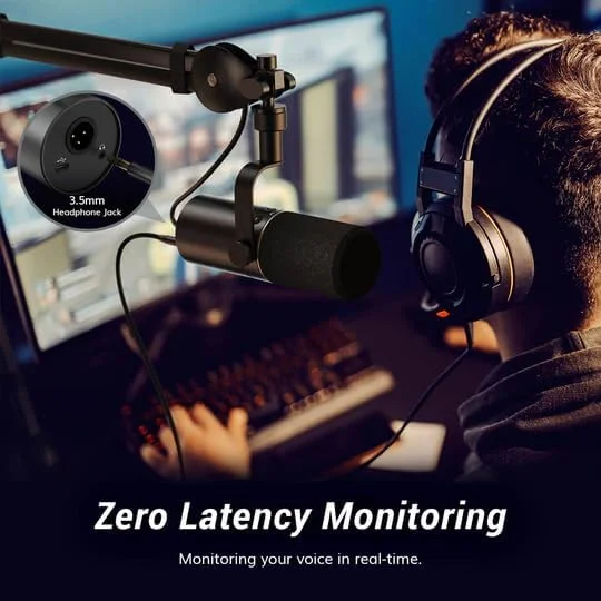 میکروفون دینامیک TONOR، میکروفون USB/XLR برای پادکست، ضبط صدا، پخش زنده و بازی، میکروفون استودیویی کاردیوید XLR برای موسیقی و صداگذاری با قطع صدای سریع، خروجی هدفون، کنترل صدا مدل TD510 میکروفون دینامیک TONOR، میکروفون USB/XLR برای پادکست، ضبط صدا، پخش زنده و بازی، میکروفون استودیویی کاردیوید XLR برای موسیقی و صداگذاری با قطع صدای سریع، خروجی هدفون، کنترل صدا مدل TD510