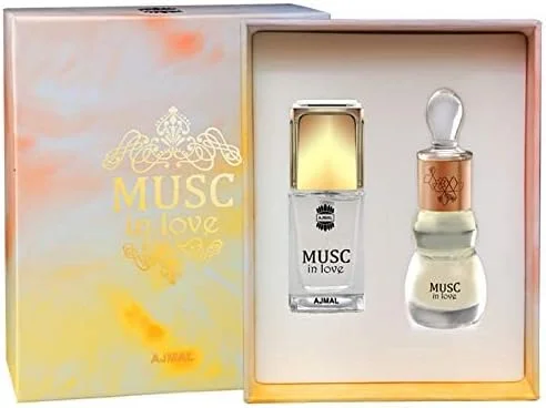 عطر اجمل Musc in love از اجمل پرفیومز - عطر مردانه و زنانه - ادو پرفیوم 14 میلی لیتر و روغن عطر 12 میلی لیتر