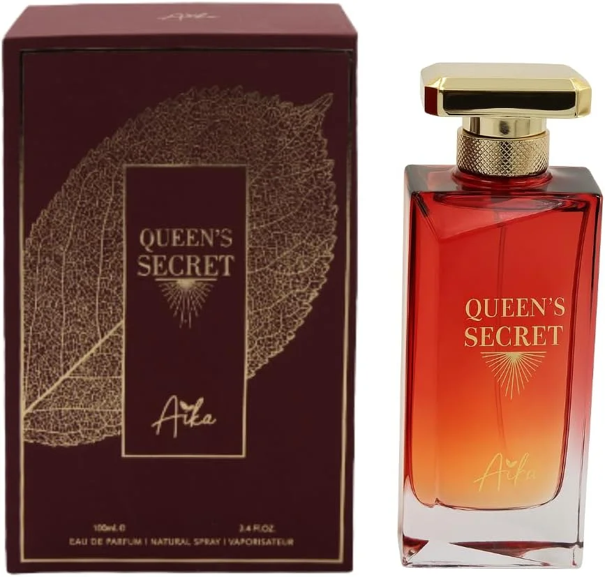 عطر زنانه آیکا مدل Queen’s Secret حجم 80 میلی لیتر، عطر ماندگار برای بدن و مو، عطر بدون الکل با رایحه شکوفه پرتقال، ترنج و گل مریم