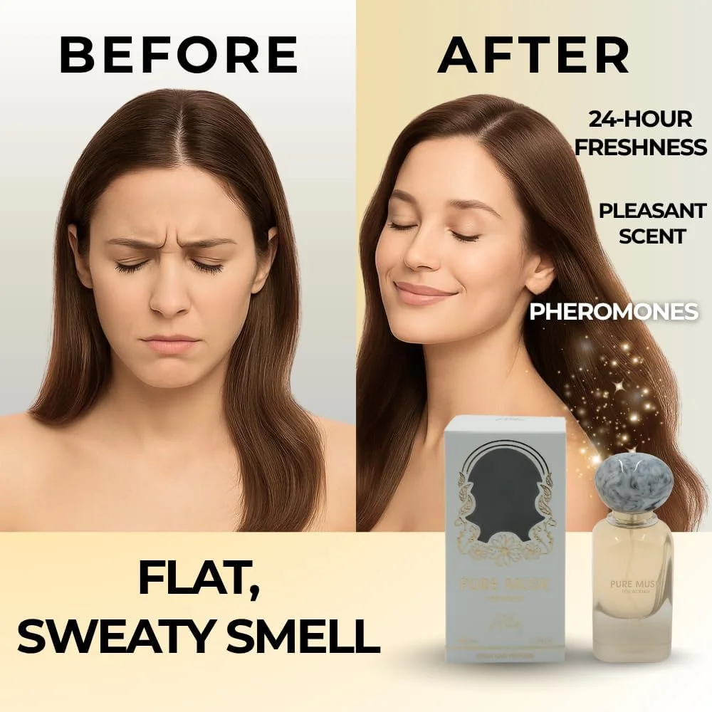 عطر زنانه آیکا مدل Pure Musk حجم 50 میلی لیتر، عطر ماندگار برای بدن و مو، عطر بدون الکل با رایحه مشک سفید، پودر نرم و رایحه های تمیز عطر زنانه آیکا مدل Pure Musk حجم 50 میلی لیتر، عطر ماندگار برای بدن و مو، عطر بدون الکل با رایحه مشک سفید، پودر نرم و رایحه های تمیز