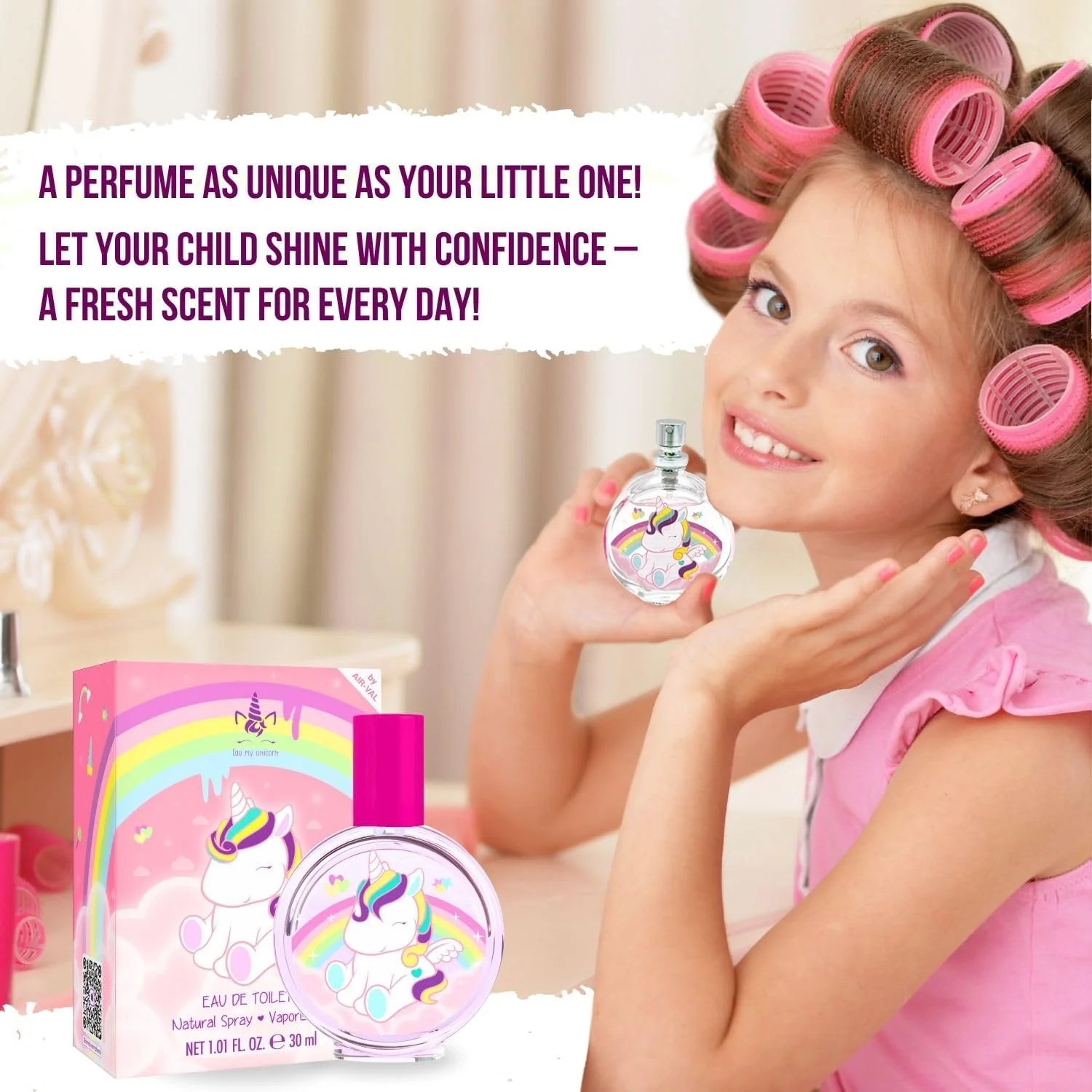 ادکلن کودکانه ایر-وال مدل eau my unicorn، حجم 30 میلی لیتر
