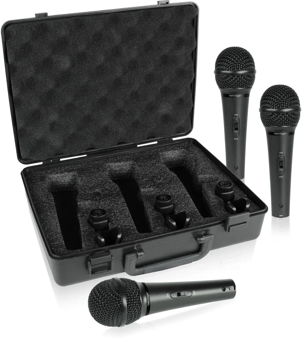 میکروفون داینامیک Behringer Xm1800S Ultravoice (بسته 3 عددی) (رنگ ممکن است کمی از مشکی تا خاکستری تیره متفاوت باشد)