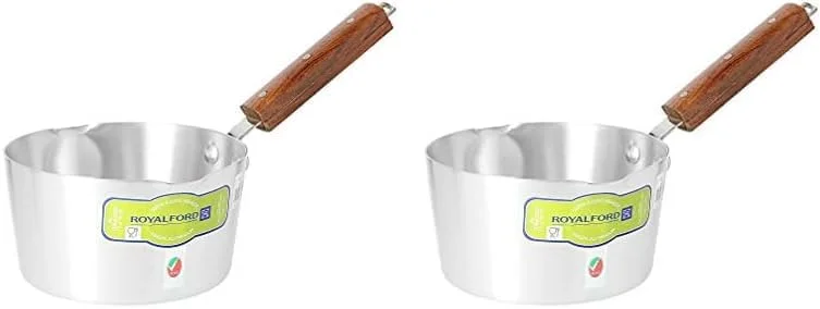 شیرجوش آلومینیومی 6 اینچی رویال فورد با دسته چوبی، نقره ای، RF8991 (بسته 2 عددی)