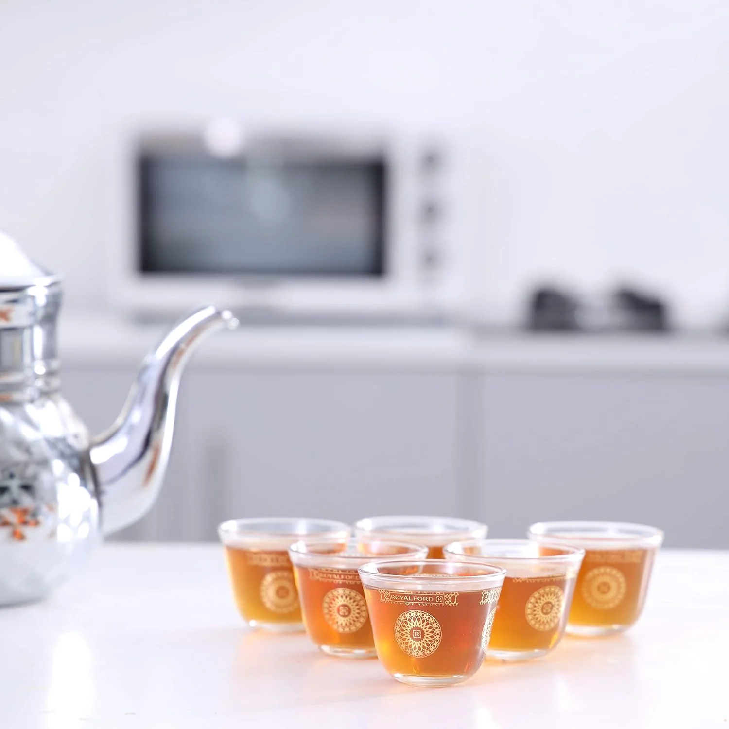 فنجان قهوه شیشه ای دیواره ضخیم 6 عددی رویال فورد، لیوان های دوجداره عایق حرارتی مقاوم در برابر حرارت، ماگ های حرارتی برای نوشیدنی های گرم و سرد، هدیه خانه نویی (لایا)