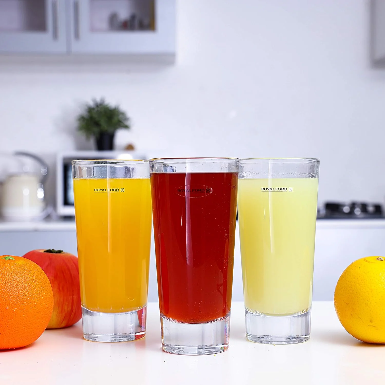 لیوان شیشه ای رویال فورد 3 عددی (330 میلی لیتر)