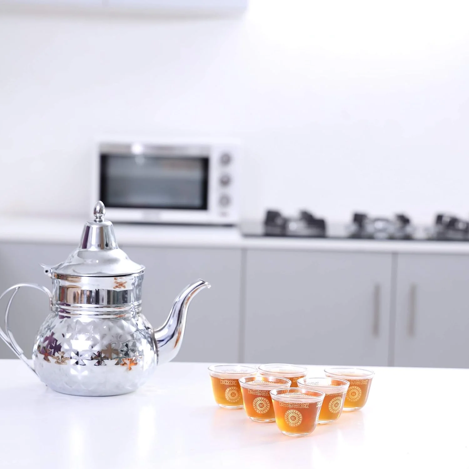 فنجان قهوه شیشه ای دیواره ضخیم 6 عددی رویال فورد، لیوان های دوجداره عایق حرارتی مقاوم در برابر حرارت، ماگ های حرارتی برای نوشیدنی های گرم و سرد، هدیه خانه نویی (لایا)