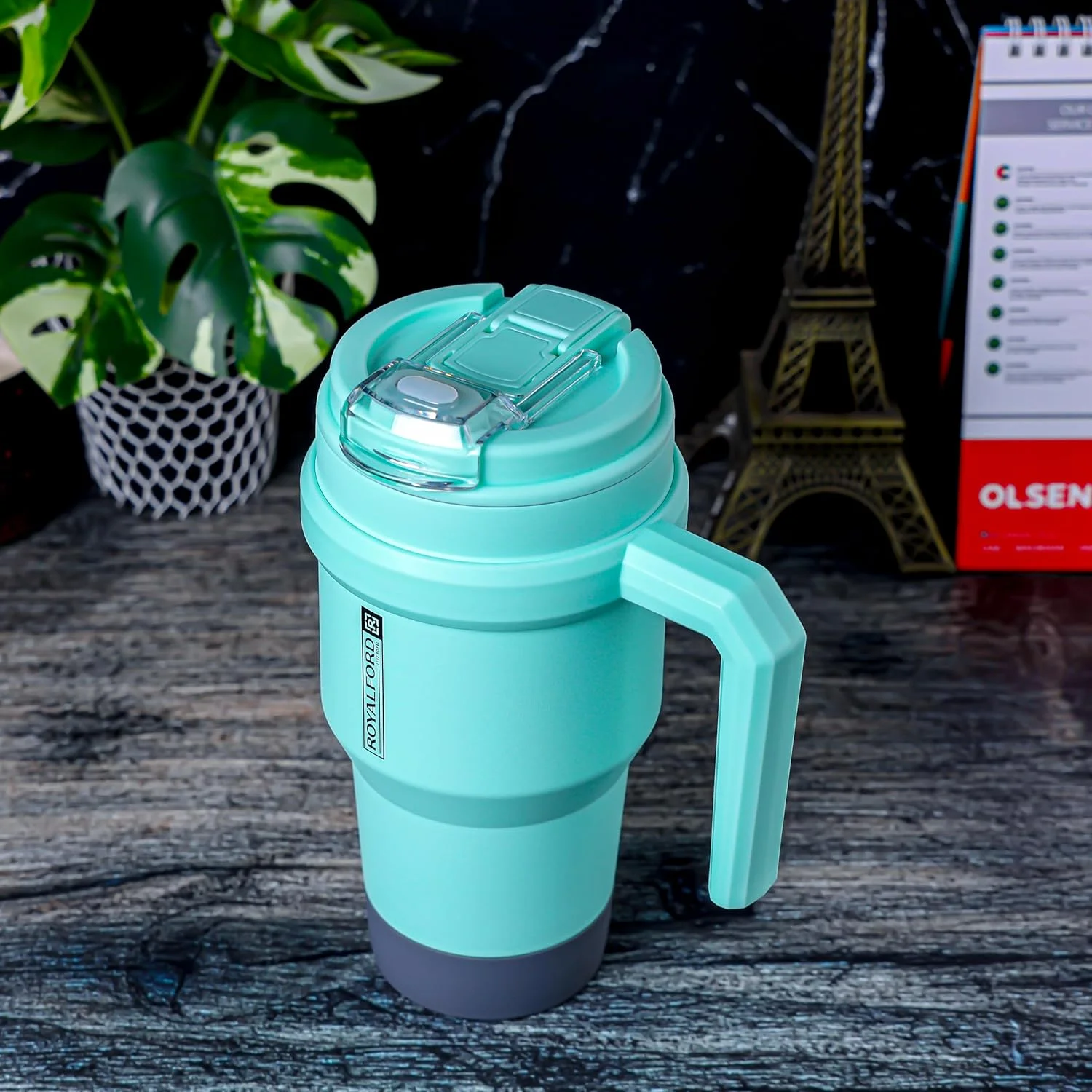 ماگ فلاسک 1000 میلی لیتری رویال فورد مدل RF12436، بدنه استیل ضد زنگ دو جداره با دسته، مناسب برای نوشیدنی های گرم و سرد، مناسب برای داخل و خارج از منزل، رنگ های متنوع