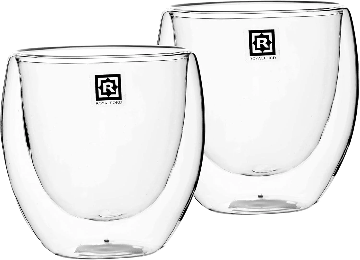 ست فنجان دو جداره 2 عددی رویال فورد مدل RF10526 - فنجان دوجداره، طراحی کلاسیک و شیک، لیوان های عالی برای آب، آبمیوه، آبجو، شراب و کوکتل، همه منظوره