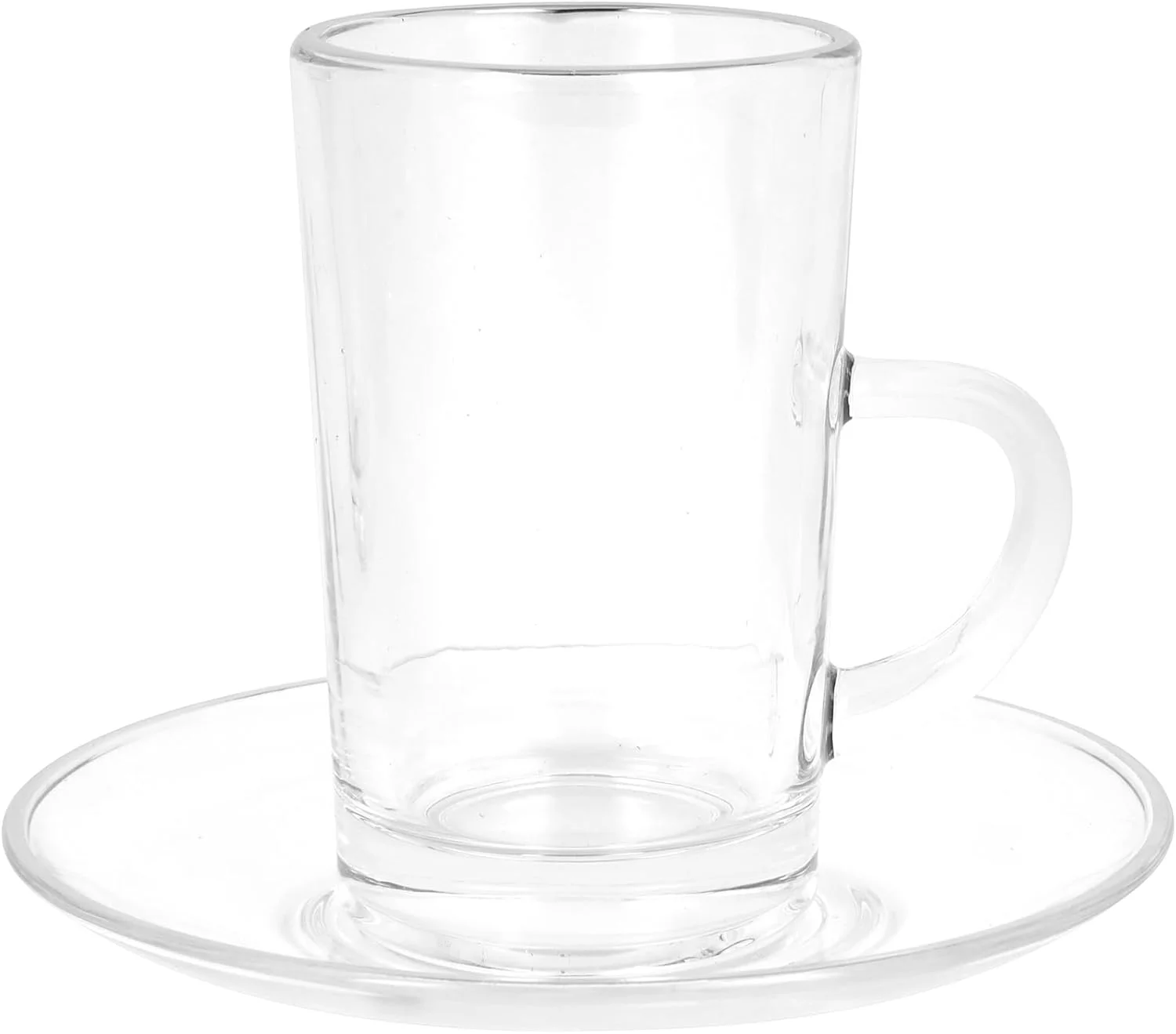 سرویس چای خوری 18 پارچه شیشه ای رویال فورد مدل RF12740 - شامل 6 فنجان 120 میلی لیتری، 6 فنجان قهوه خوری 65 میلی لیتری و 6 نعلبکی، بدنه شفاف، دسته راحت، مقاوم در برابر خراش، مناسب برای سرو قهوه