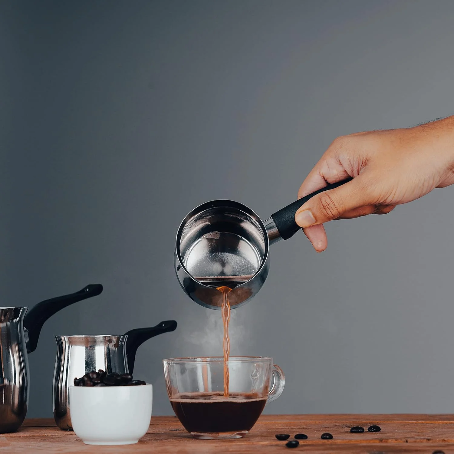 ست قهوه گرم کن رویال فورد، گرم کن استیل ضد زنگ، مینی قابلمه با دهانه ریختن شیر جوش ترک ساز، سس خوری کره ذوب کن نقره ای، 3 تکه، RF10675 ست قهوه گرم کن رویال فورد، گرم کن استیل ضد زنگ، مینی قابلمه با دهانه ریختن شیر جوش ترک ساز، سس خوری کره ذوب کن نقره ای، 3 تکه، RF10675