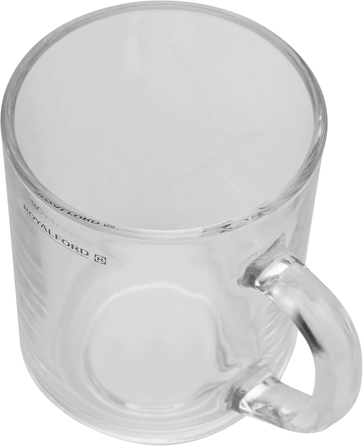 رویال فورد ماگ شیشه ای 240 میلی لیتری دسته دار 3 عددی - ماگ بزرگ قهوه، بادوام، ایمن و سبک وزن | دیواره ضخیم، بدون سرب | قابل شستشو در ماشین ظرفشویی | ایده آل برای نوشیدنی های گرم و سرد، RF9971