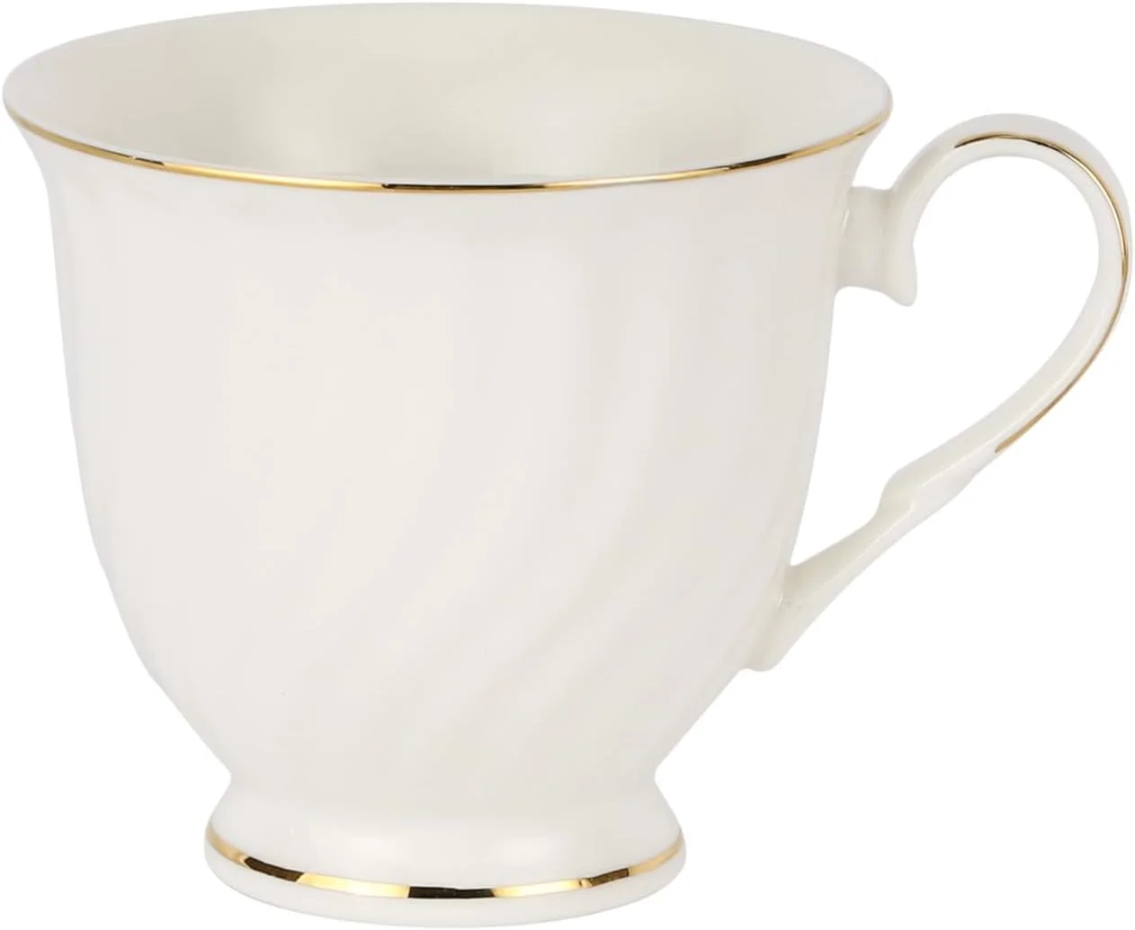 ست فنجان و نعلبکی 6 نفره رویال فورد مدل RF12112 چینی استخوانی 12 پارچه فنجان و نعلبکی 250 میلی لیتر مقاوم در برابر حرارت، مقاوم در برابر خراش برای قهوه، چای، لاته، کاپوچینو، موکا مجموعه ممتاز