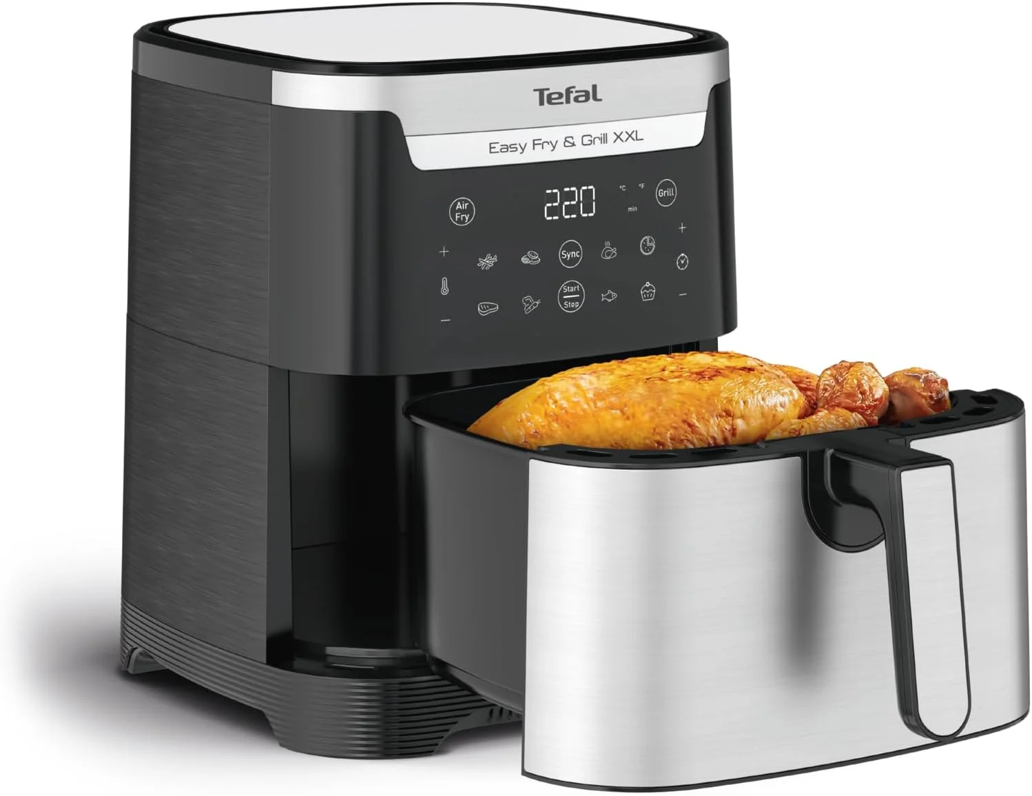 سرخ کن و گریل دیجیتال تفال Easy Fry&Grill 2-in-1 XXL ظرفیت 6.5 لیتر 1830 وات دارای جداکننده Flexcook برای پخت دوگانه سرخ کن + گریل 8 برنامه اتوماتیک تایمر دمای قابل تنظیم EY801D27 سرخ کن و گریل دیجیتال تفال Easy Fry&Grill 2-in-1 XXL ظرفیت 6.5 لیتر 1830 وات دارای جداکننده Flexcook برای پخت دوگانه سرخ کن + گریل 8 برنامه اتوماتیک تایمر دمای قابل تنظیم EY801D27