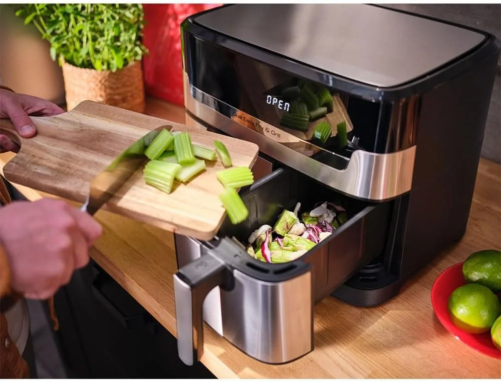سرخ کن تفال (EY905D) Dual Easy Fry & Grill نقره ای مشکی (EY905D) سرخ کن تفال (EY905D) Dual Easy Fry & Grill نقره ای مشکی (EY905D)