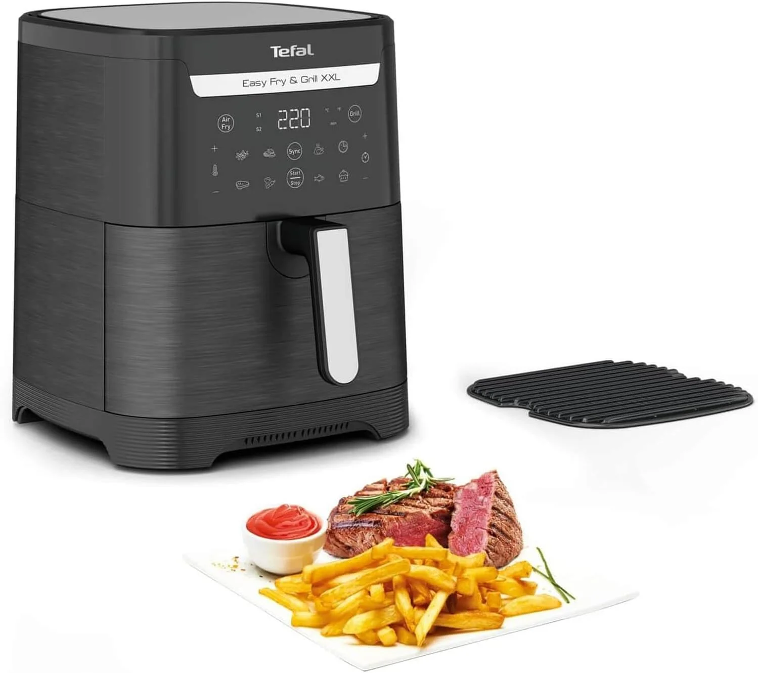 سرخ کن دیجیتال تفال مدل Ultra Fry، ظرفیت 6.5 لیتر، 8 برنامه پخت، خاکستری زغالی - EY8018EG، 1 سال گارانتی از گروه SEB سرخ کن دیجیتال تفال مدل Ultra Fry، ظرفیت 6.5 لیتر، 8 برنامه پخت، خاکستری زغالی - EY8018EG، 1 سال گارانتی از گروه SEB